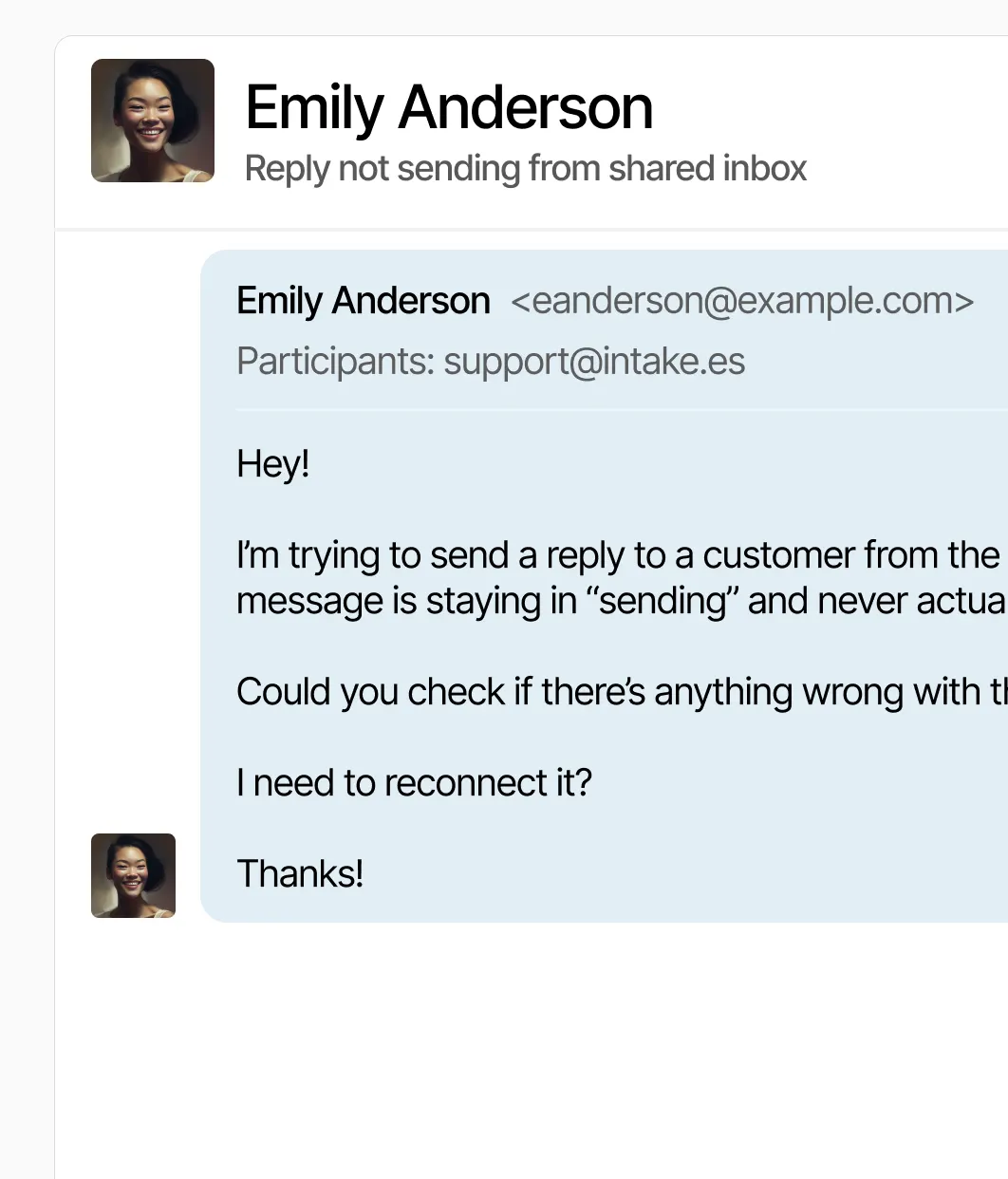 Email support